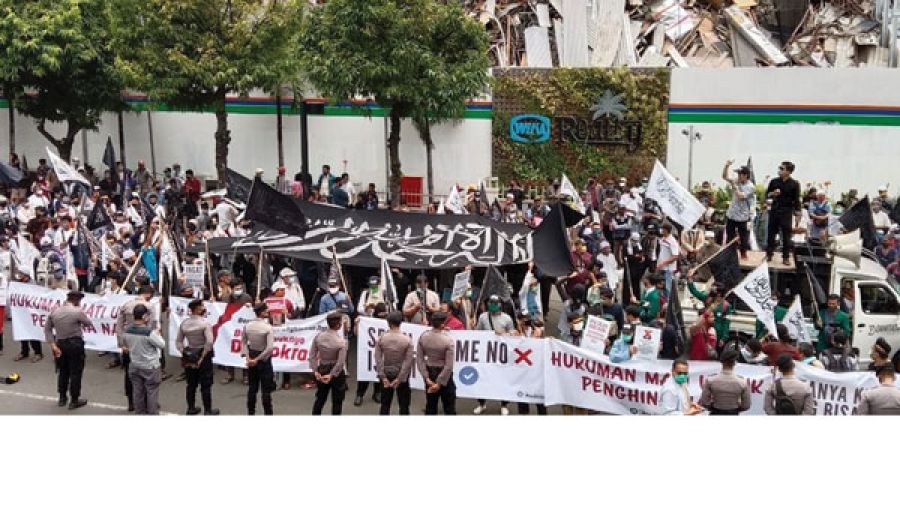حزب التحرير/ إندونيسيا  فعاليات جماهيرية نصرة لرسول الله ﷺ